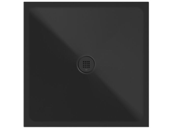 GSI Keramická sprchová vanička, čtverec 90x90x2cm, černá mat