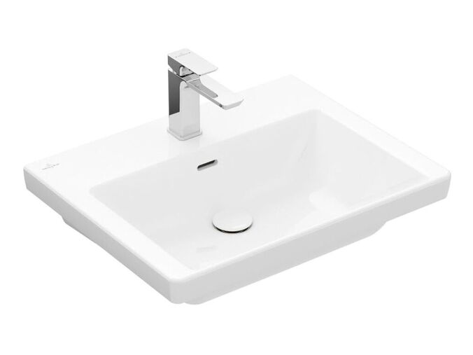 Villeroy & Boch Subway 3.0 Umyvadlo nábytkové 600x470 mm, s přepadem, otvor pro baterii, CeramicPlus, Stone White
