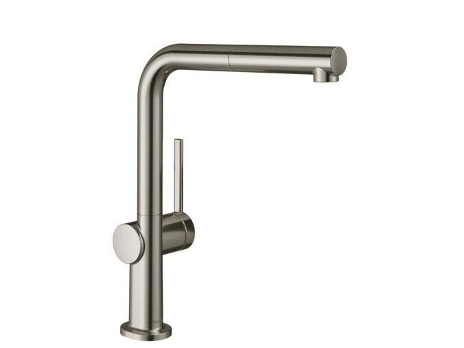 Hansgrohe Talis M54 Dřezová baterie Talis s výsuvnou koncovkou, sBox, vzhled nerezu