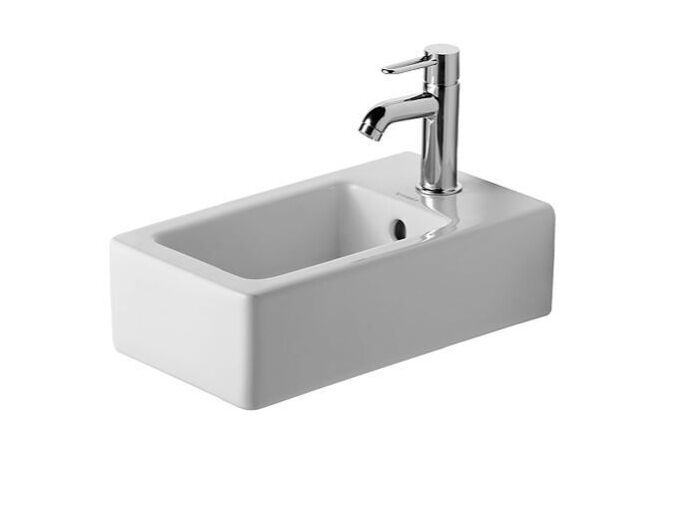 Duravit Vero umývátko 45x25 cm, otvor pro baterii, WonderGliss, bílá