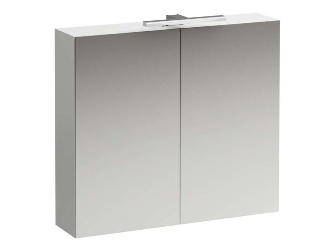 Laufen Base Zrcadlová skříňka s LED osvětlením, 70x80x19 cm, 2 dvířka, matná bílá