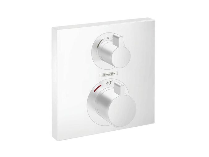 Hansgrohe Ecostat Square Termostatická baterie pod omítku pro 2 spotřebiče, matná bílá
