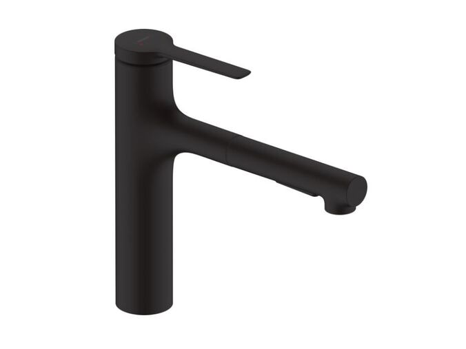 Hansgrohe Zesis M33 Dřezová baterie 160, s výsuvnou sprškou, sBox lite, matná černá