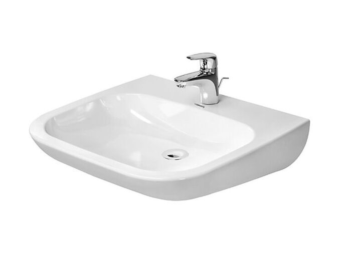 Duravit D-Code umyvadlo Med, 60x55,5 cm, otvor pro baterii, alpská bílá