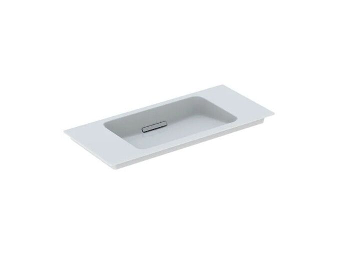 Geberit ONE umyvadlo, 90x40 cm, bez otvoru pro baterii, skrytý přepad, KeraTect, bílá, kryt bílá