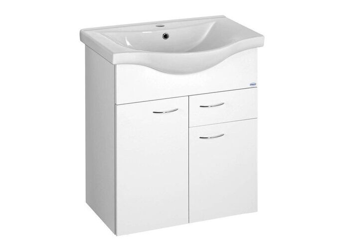 Aqualine KERAMIA FRESH umyvadlová skříňka, 1 zásuvka, 60,6x74x34cm, bílá