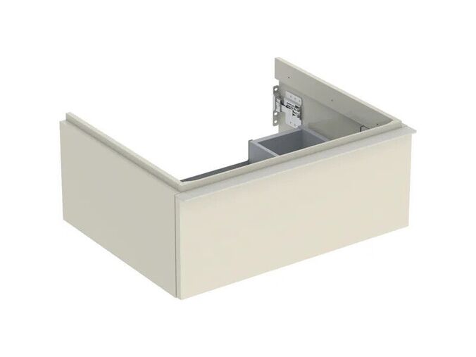 Geberit iCon skříňka pod umyvadlo, 1x zásuvka, 59,2x47,6x24,7 cm, lakovaná s vysokým leskem, písková šedá