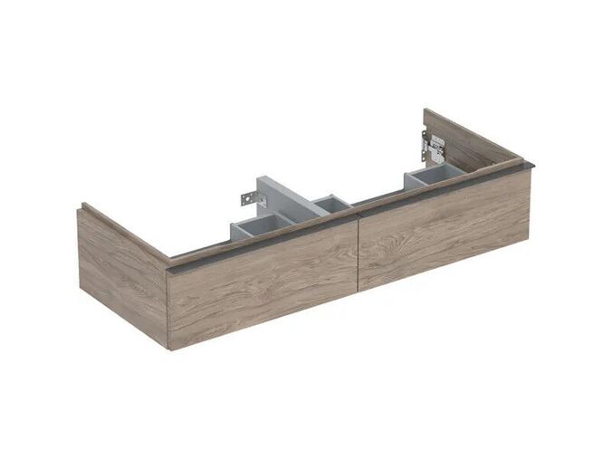 Geberit iCon skříňka pod dvojité umyvadlo, 2x zásuvka, 118,4x47,6x24,7cm, dekor ořech hickory