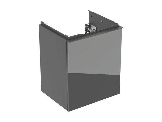 Geberit Acanto skříňka pod umývátko 44,6x37,9x41,9 cm, 1x zásuvka, lakovaná mat láva, sklo lesk láva