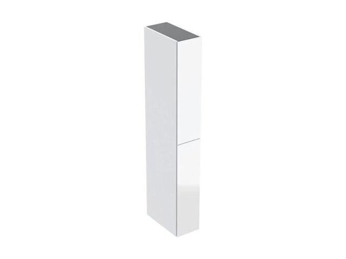 Geberit iCon vysoká skříň 24x48x180 cm, 2x výsuv, lakovaná lesk bílá, sklo lesk bílá
