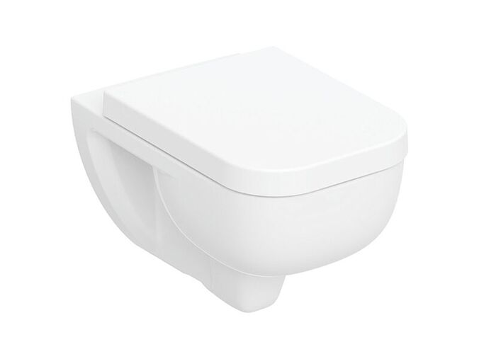 Geberit Selnova Square závěsný klozet 54 cm, hluboké splachování, TurboFlush, sedátko, bílá