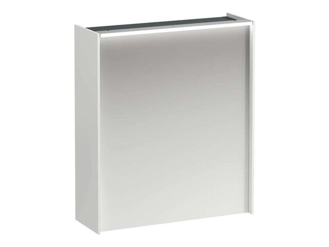Laufen Lani Zrcadlová skříňka s LED osvětlením, 71x62x21 cm, 1 dvířka, panty vlevo, matná bílá