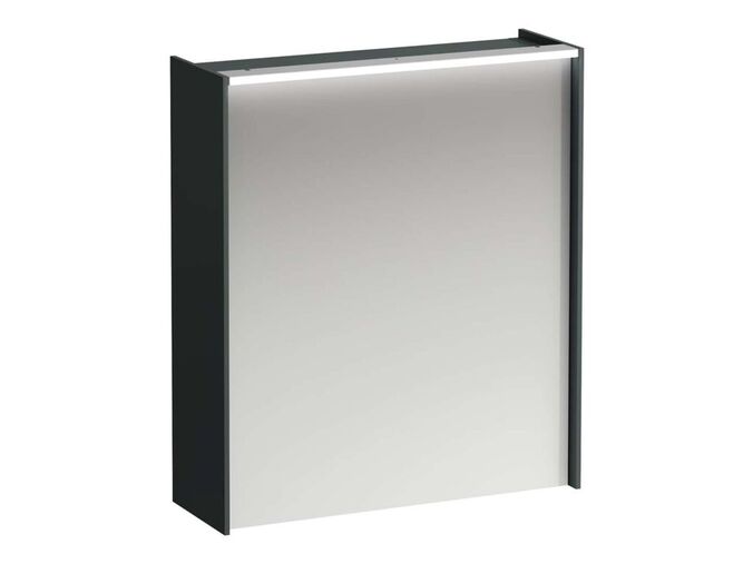 Laufen Lani Zrcadlová skříňka s LED osvětlením, 71x62x21 cm, 1 dvířka, panty vlevo, šedá