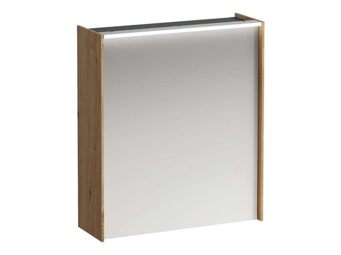 Laufen Lani Zrcadlová skříňka s LED osvětlením, 71x62x21 cm, 1 dvířka, panty vpravo, dub