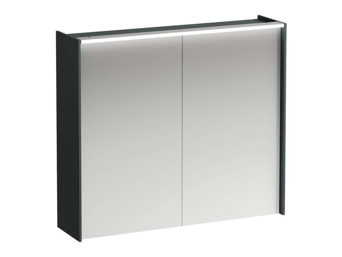 Laufen Lani Zrcadlová skříňka s LED osvětlením, 71x82x21 cm, 2 dvířka, šedá
