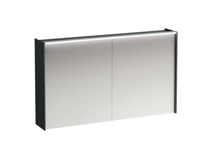 Laufen Lani Zrcadlová skříňka s LED osvětlením, 71x122x21 cm, 2 dvířka, šedá