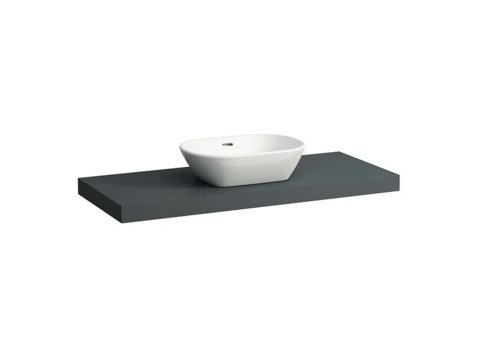 Laufen Lani Deska pod umyvadlo, 118 cm, středový výřez, šedá