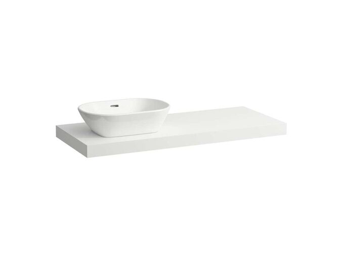 Laufen Lani Deska pod umyvadlo, 118 cm, výřez vlevo, matná bílá