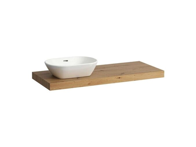 Laufen Lani Deska pod umyvadlo, 118 cm, výřez vlevo, dub
