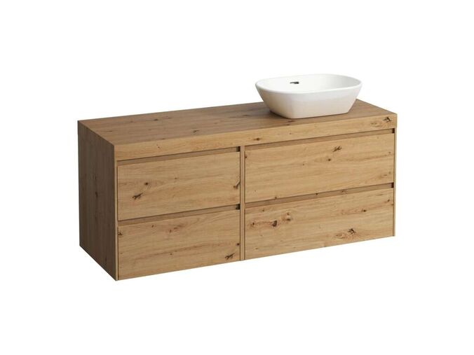 Laufen Lani Umyvadlová skříňka, 58x137x49 cm, 4 zásuvky, výřez vpravo, dub