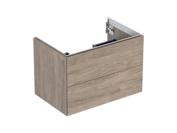 Geberit ONE skříňka pod umyvadlo se dvěma zásuvkami, 74x47x50,4 cm, dekor ořech hickory