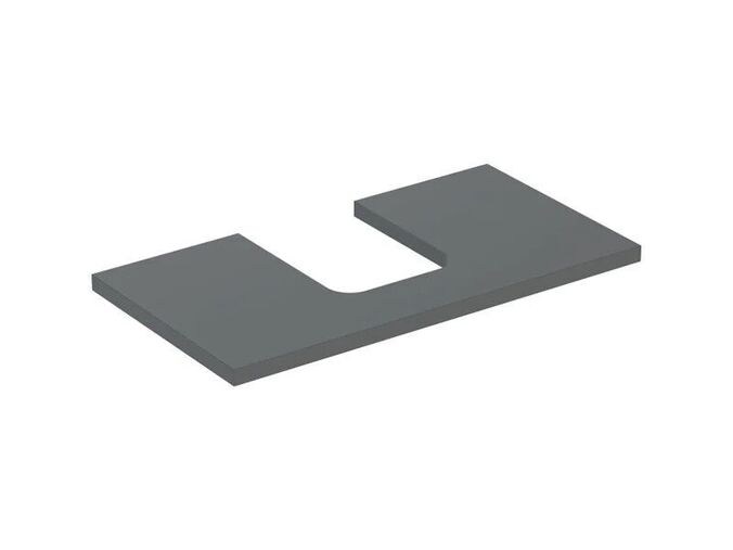 Geberit ONE umyvadlová deska, výřez uprostřed, 90x47 cm, lakovaná mat, láva