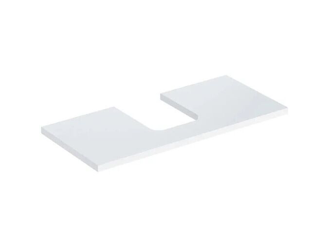 Geberit ONE umyvadlová deska, výřez uprostřed, 105x47 cm, lakovaná s vysokým leskem, bílá