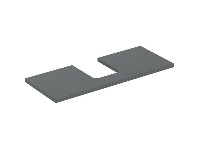 Geberit ONE umyvadlová deska, výřez uprostřed, 120x47 cm, lakovaná mat, láva
