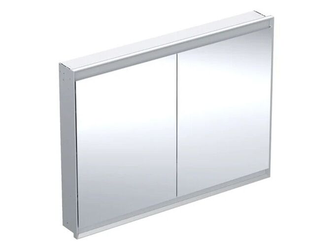 Geberit ONE zrcadlová skříňka pod omítku, ComfortLight, 2x dvířka, 120x90x15 cm, hliník