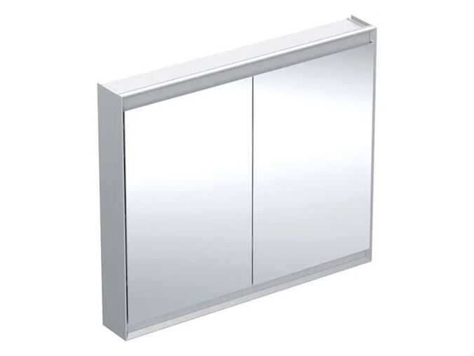 Geberit ONE zrcadlová skříňka, ComfortLight, 2x dvířka, 105x90x15 cm, hliník