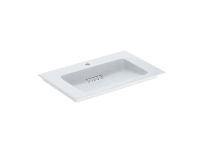 Geberit ONE umyvadlo s krytem, 75x48 cm, s otvorem pro baterii, bez přepadu, KeraTect, bílá