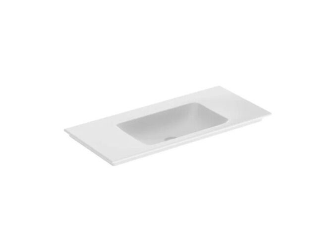 Geberit ONE umyvadlo, 105x48 cm, bez otvoru pro baterii, bez přepadu, KeraTect, bílá