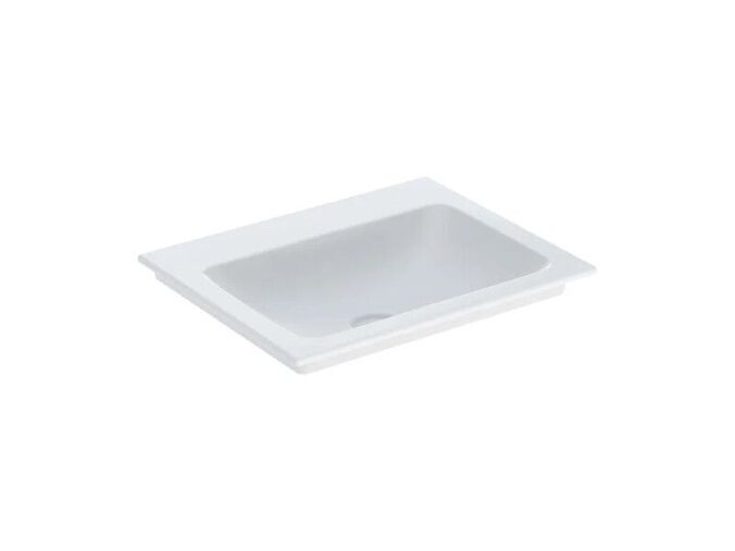 Geberit ONE umyvadlo, 60x48 cm, bez otvoru pro baterii, bez přepadu, KeraTect, bílá