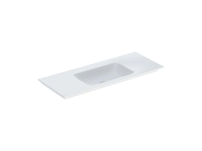 Geberit ONE umyvadlo, 120x48 cm, bez otvoru pro baterii, bez přepadu, KeraTect, bílá