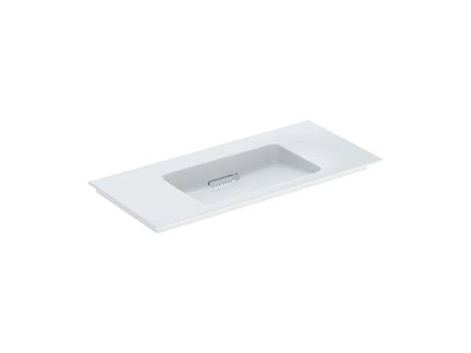 Geberit ONE umyvadlo s krytem, 105x48 cm, bez otvoru pro baterii, bez přepadu, KeraTect, bílá