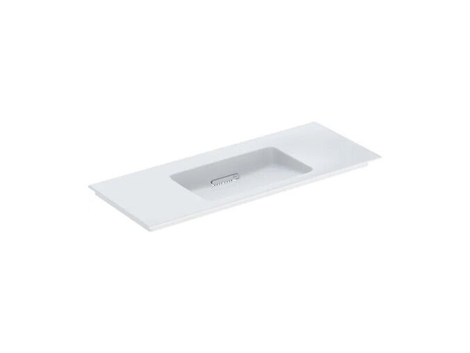 Geberit ONE umyvadlo s krytem, 120x48 cm, bez otvoru pro baterii, bez přepadu, KeraTect, bílá
