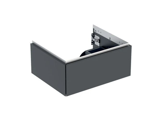 Geberit ONE skříňka pod umyvadlo s jednou zásuvkou, 59,2x47x26,6 cm, lakovaná mat, černá