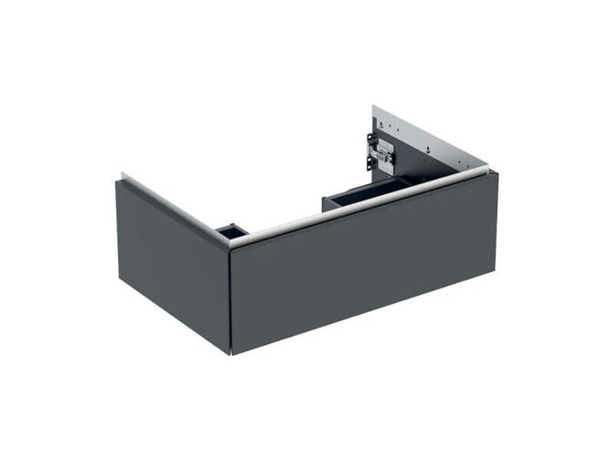 Geberit ONE skříňka pod umyvadlo s jednou zásuvkou, 74x47x26,6 cm, lakovaná mat, černá