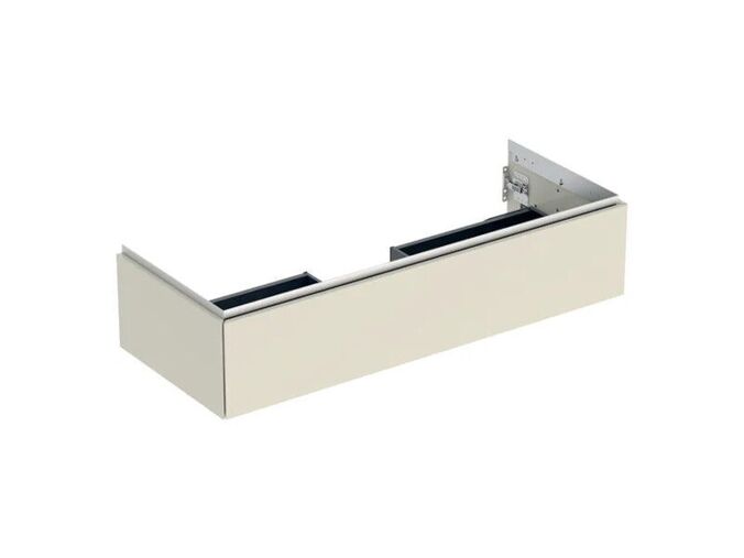 Geberit ONE skříňka pod umyvadlo s jednou zásuvkou, 118,4x47x26,6 cm, lakovaná s vysokým leskem, písková šedá