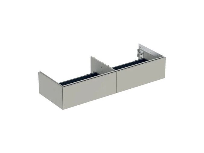 Geberit ONE skříňka pod umyvadlo se dvěma zásuvkami, 133,2x47x26,6 cm, lakovaná mat, šedo-béžová