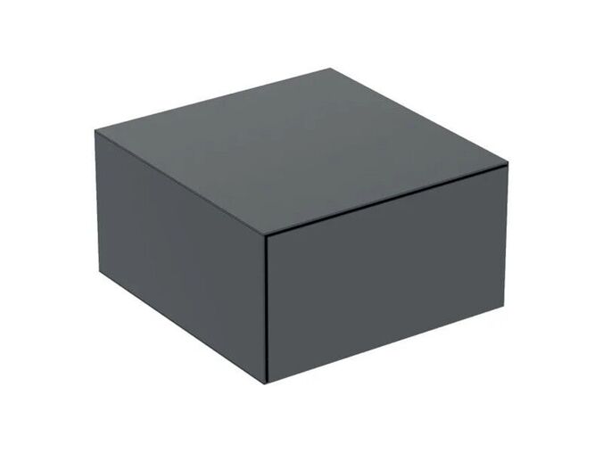 Geberit ONE boční skříňka s jednou zásuvkou, 45x47x24,5 cm, lakovaná mat, černá