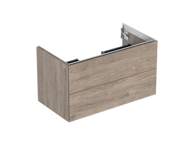 Geberit ONE skříňka pod umyvadlo se dvěma zásuvkami, 88,8x47x50,4 cm, dekor ořech hickory