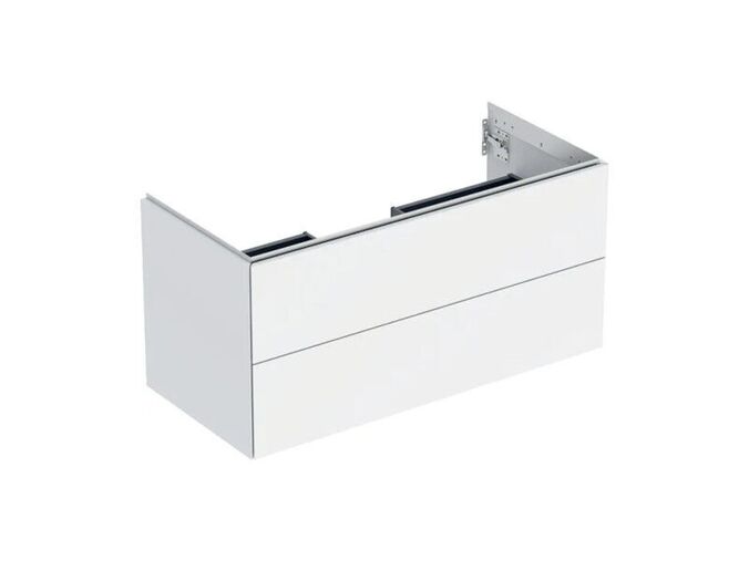 Geberit ONE skříňka pod umyvadlo se dvěma zásuvkami, 103,6x47x50,4 cm, lakovaná mat, bílá