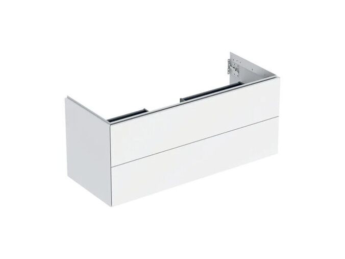 Geberit ONE skříňka pod umyvadlo se dvěma zásuvkami, 118,4x47x50,4 cm, lakovaná mat, bílá