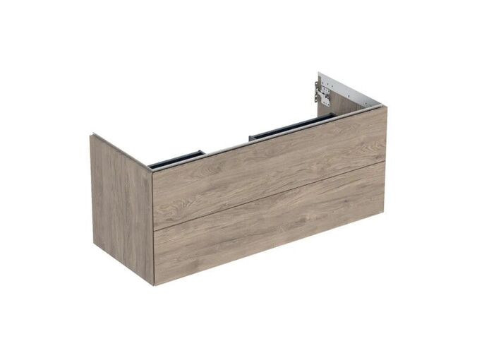 Geberit ONE skříňka pod umyvadlo se dvěma zásuvkami, 118,4x47x50,4 cm, dekor ořech hickory