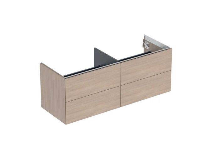 Geberit ONE skříňka pod umyvadlo se čtyřmi zásuvkami, 133,2x47x50,4 cm, dekor dub