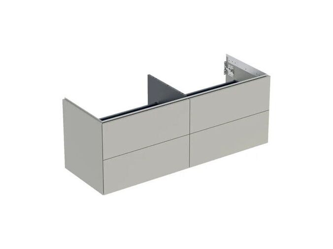 Geberit ONE skříňka pod umyvadlo se čtyřmi zásuvkami, 133,2x47x50,4 cm, lakovaná mat, šedo-béžová