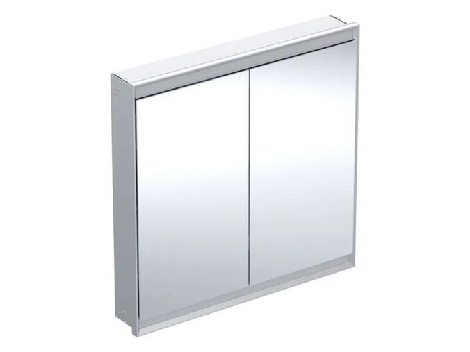 Geberit ONE zrcadlová skříňka pod omítku, ComfortLight, 2x dvířka, 90x90x15 cm, hliník