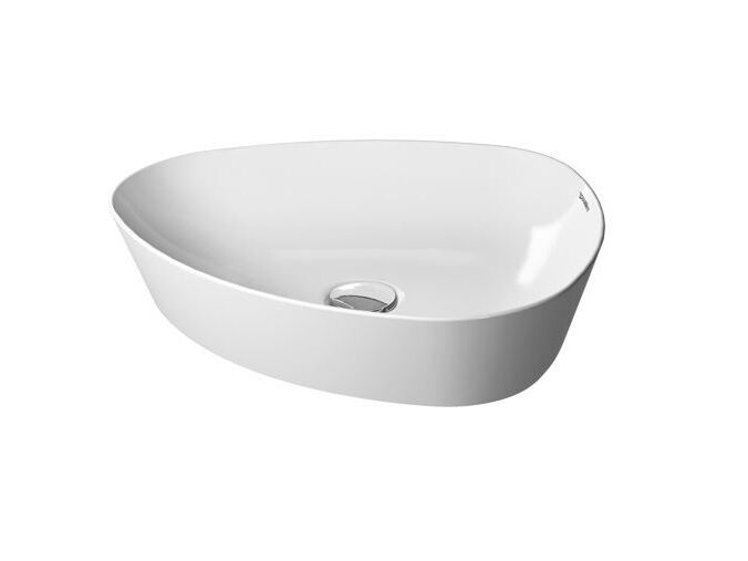 Duravit Cape Cod asymetrická umyvadlová mísa 50x40,5 cm, DuraCeram, WonderGliss, bílá