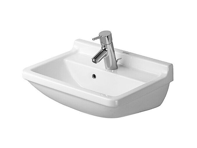 Duravit Starck3 umyvadlo 65x48,5 cm, přepad, otvor pro baterii, WonderGliss, bílá